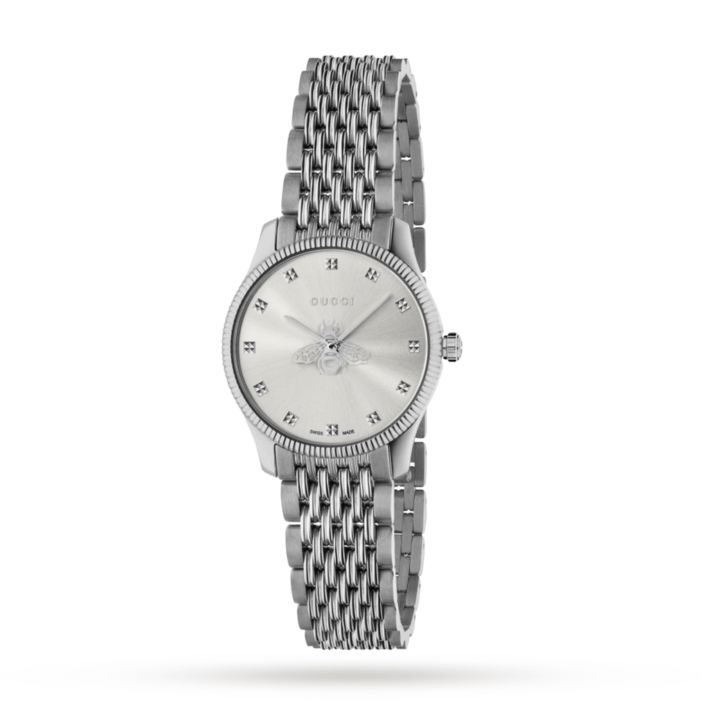 Gucci silver watch womens clearance
