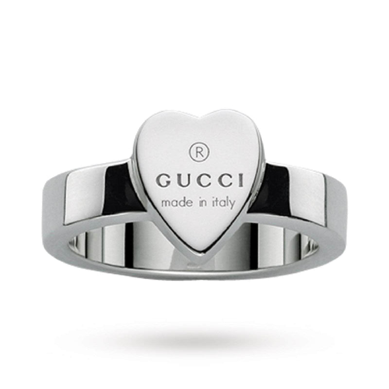 Gucci Ring GUCCI Trademark Silver Heart ring YBC223867001017