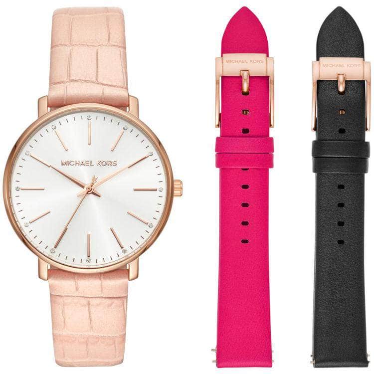 Michael Kors Watch Michael Kors Pyper Ladies Pink and Black Giftset MK2775