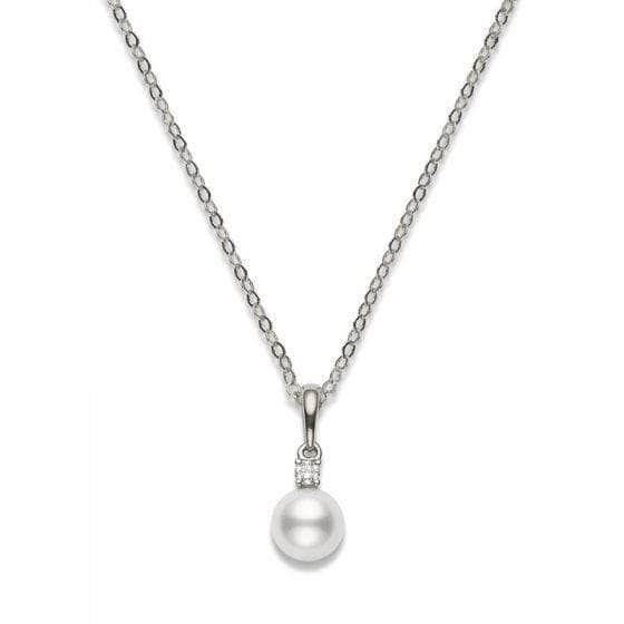 Mikimoto Necklace Mikimoto Pearl & Diamond Necklace PPS753DW