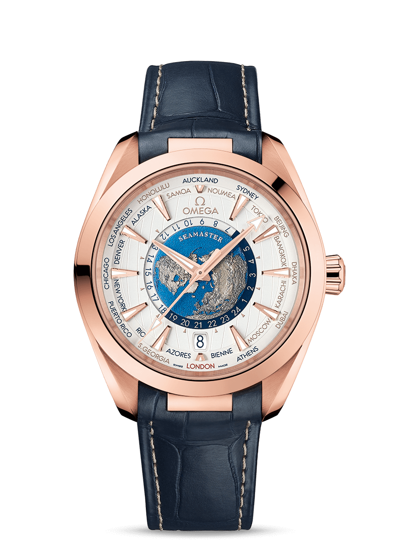 OMEGA Watch Omega AQUA TERRA 150M- CO-AXIAL MASTER CHRONOMETER GMT WORLDTIMER 43 MM O220.53.43.22.02.001