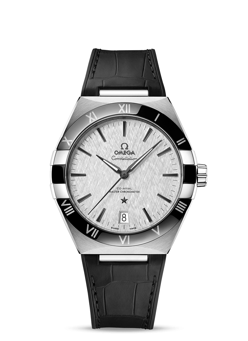 OMEGA Watch Omega Constellation 41MM Grey Dial On Black Leather Strap O131.33.41.21.06.001