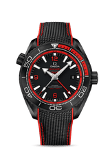 OMEGA Watch OMEGA Deep Black Seamaster Planet Ocean 600M CO-AXIAL Master Chronometer GMT 45.5 MM Red Watch O215.92.46.22.01.003