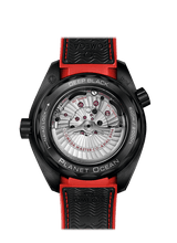 OMEGA Watch OMEGA Deep Black Seamaster Planet Ocean 600M CO-AXIAL Master Chronometer GMT 45.5 MM Red Watch O215.92.46.22.01.003