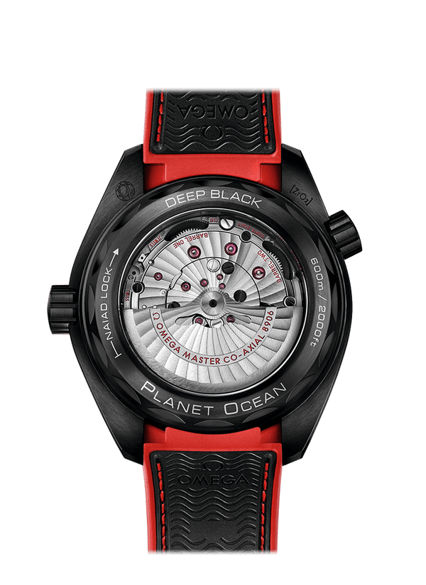 OMEGA Watch OMEGA Deep Black Seamaster Planet Ocean 600M CO-AXIAL Master Chronometer GMT 45.5 MM Red Watch O215.92.46.22.01.003