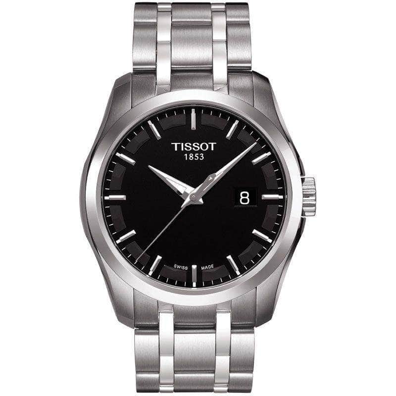Tissot Watch Tissot Couturier Black Dial Stainless Steel Mens Watch T0354101105100