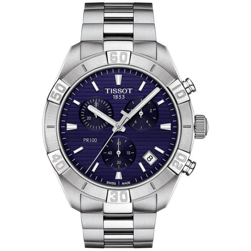 Tissot Watch Tissot PR100 Blue Dial Stainless Steel Bracelet Watch T1016171104100