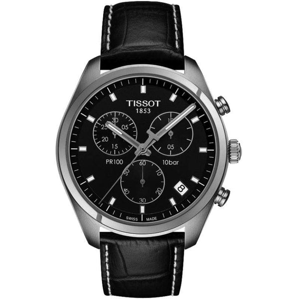 Tissot Watch Tissot PR100 Watch Black Chrono with Black Strap