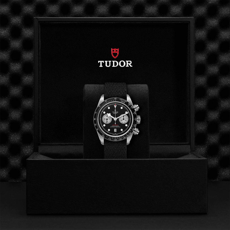 Tudor Watch Tudor Black Bay Chrono 41MM Black Dial Fabric Strap M79360N-0007 M79360N-0007