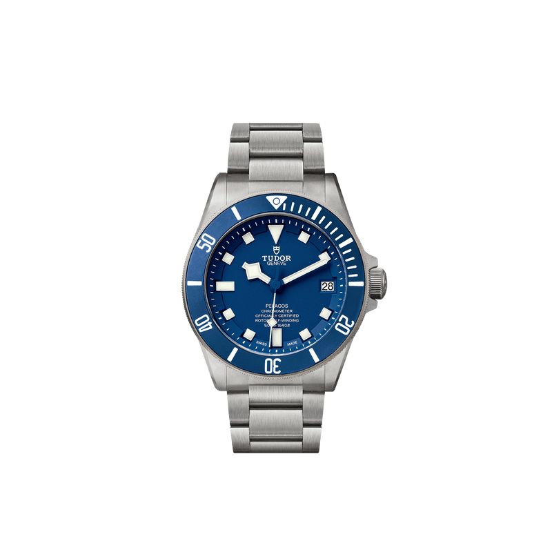 Tudor Pelagos Diving Matt Blue Bezel Matt Blue Dial Titanium Bracelet Watch