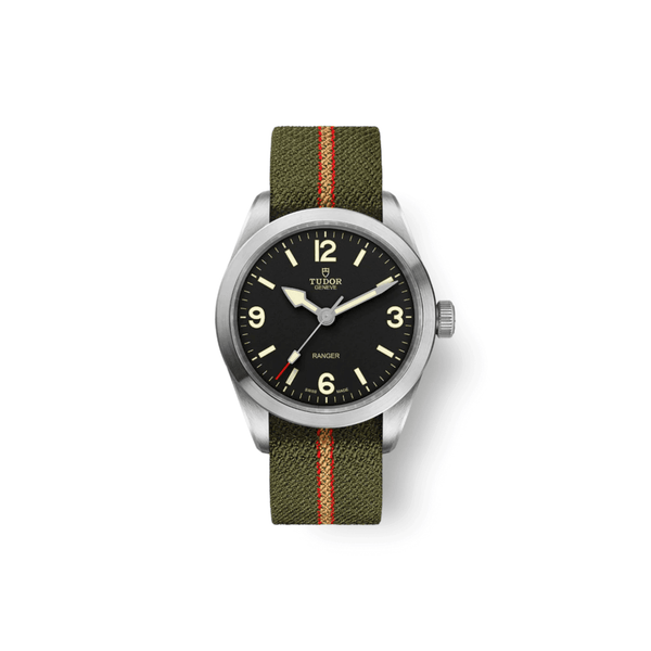 Tudor Watch Tudor Ranger 39mm Steel Case Black Dial Fabric Bracelet Watch m79950-0003