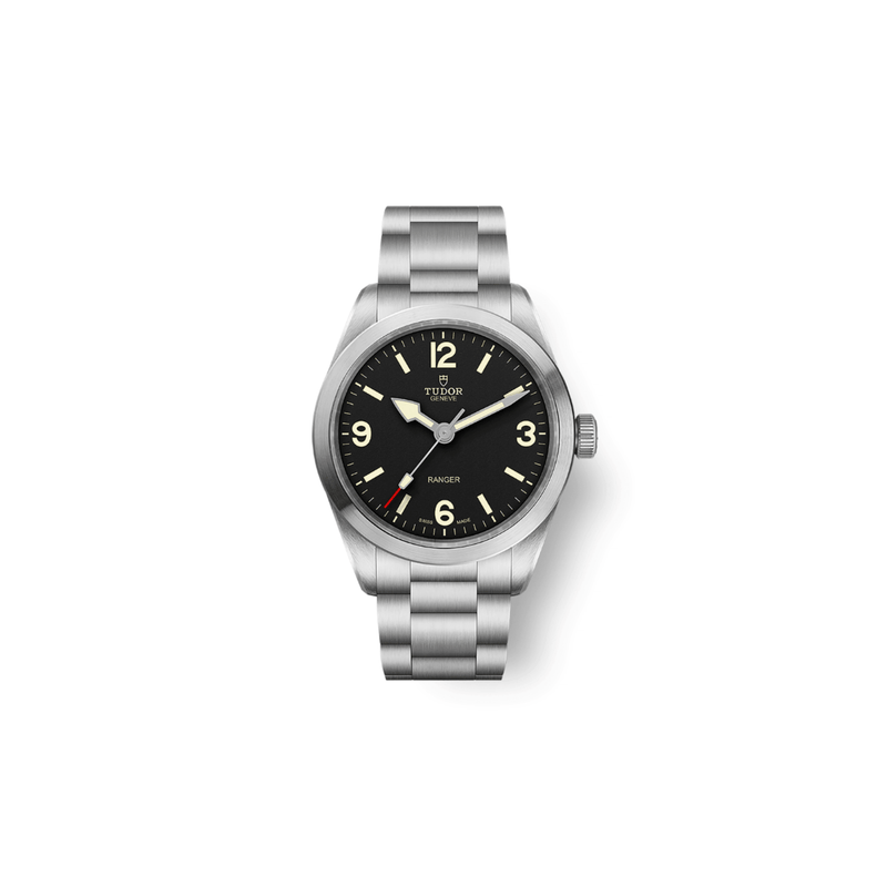 Tudor Watch Tudor Ranger 39mm Steel Case Black Dial Steel Bracelet Watch M79950-0001