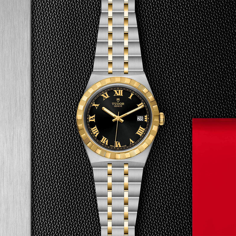 Tudor Watch Tudor Royal 38MM Steel Case Yellow Gold Bezel Watch M285030006